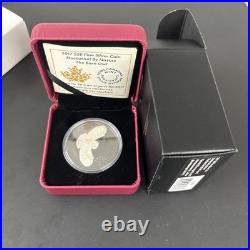2017 $20 Nocturnal by Nature The Barn Owl Rhodium Plated Pure Silver Coin