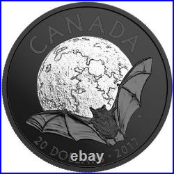 2017 $20 Pure Silver Coin Little Brown Bat Nocturnal By Nature