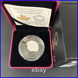 2017 $20 Pure Silver Coin Little Brown Bat Nocturnal By Nature