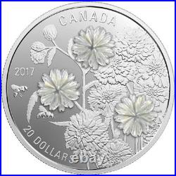 2017 $20 fine silver coin pearl flowers
