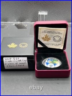 2017 $25 A View of Canada From Space Pure Silver Convex Coin