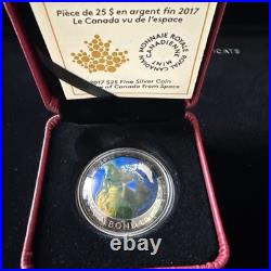 2017 $25 Fine Silver Coin A View of Canada from Space RoyalMint with Box & COA
