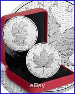 2017 2OZ Iconic Maple Leaf Canada 150th Birthday $10 Pure Silver Coin. Free Ship