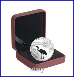 2017 $30 Endangered Animal Cutout Whooping Crane Pure Silver Coin Canada