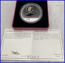 2017 $30 Endangered Animal Cutout Whooping Crane Pure Silver Coin Canada