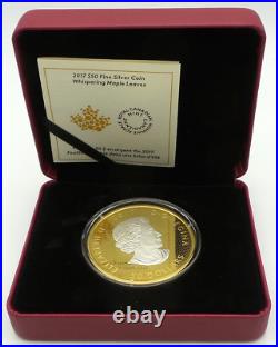 2017 $50 Fine Silver Coin Whispering Maple Leaves Royal Canadian Mint U1622
