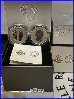 2017 Baby Gift Welcome to the World Pure Silver $10 1/2OZ Coin Canada Baby Feet