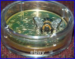 2017 CANADA $20 BEJEWELED BUGS BEE 1 OZ SILVER COIN WithGEMSTONES TONING ON COIN