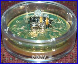 2017 CANADA $20 BEJEWELED BUGS BEE 1 OZ SILVER COIN WithGEMSTONES TONING ON COIN