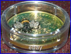 2017 CANADA $20 BEJEWELED BUGS BEE 1 OZ SILVER COIN WithGEMSTONES TONING ON COIN