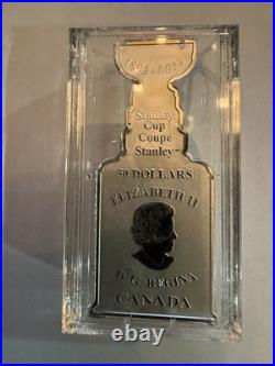 2017 CANADA $50 99.53g FINE SILVER 125th ANNIVERSARY OF THE STANLEY CUP+OGP+COA