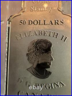 2017 CANADA $50 99.53g FINE SILVER 125th ANNIVERSARY OF THE STANLEY CUP+OGP+COA