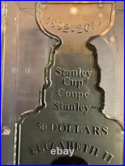 2017 CANADA $50 99.53g FINE SILVER 125th ANNIVERSARY OF THE STANLEY CUP+OGP+COA