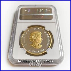 2017 CANADA Great Seal of Canada Gilt Silver Coin ER NGC Proof 69 UC withCOA