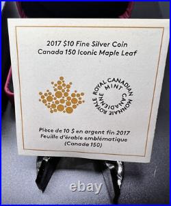 2017 Canada 150 Iconic Maple Leaf 2oz $10.9999 Pure Silver Coin