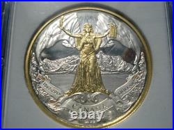 2017 Canada 150th Ann Confederation $1 99.99% Silver Gold Plated Dollar Coin #74