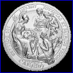 2017 Canada 1867 Confederation Medal Juventas et Patrius Vigor 10 oz Silver Coin