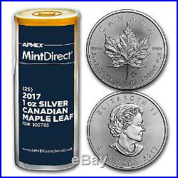 2017 Canada 1 oz Silver Maple Leaf (25-Coin MintDirect Tube) SKU #102785
