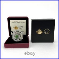 2017 Canada $20 Brilliant Birch Leaves with Drusy Stone 1 oz Fine Silver Coin