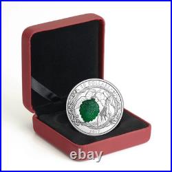 2017 Canada $20 Brilliant Birch Leaves with Drusy Stone Pure Silver Coin RCM