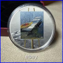 2017 Canada $20 En Plein Air Paddle Awaits Large Silver Coin with COA & RCM Box