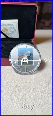 2017 Canada $20 En Plein Air Paddle Awaits Large Silver Coin with COA & RCM Box