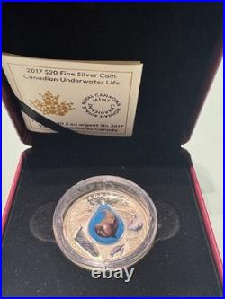 2017 Canada $20 Fine Silver Coin Canadian Underwater Life Walrus RCM