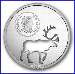 2017 Canada $20 Fine Silver Coin Endangered Animal Cutout Woodland Caribou