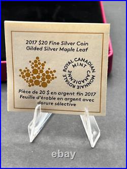 2017 Canada $20 Fine Silver Coin Gilded Silver Maple Leaf
