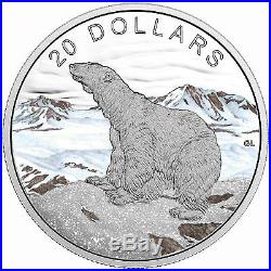 2017 Canada $20 Fine Silver Coin Glistening North Polar Bear