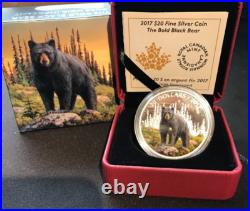 2017 Canada $20 Fine silver coin The Bold Black Bear