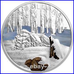 2017 Canada $20 Glistening North Arctic Wolf 1 oz Pure Silver Coin