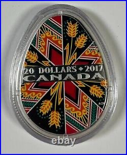 2017 Canada $20 Traditional Ukrainian Pysanka 1 Ounce Fine Silver Egg Coin
