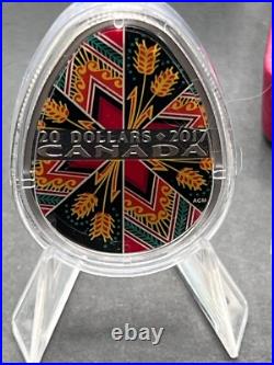 2017 Canada $20 Traditional Ukrainian Pysanka Fine Silver Coin