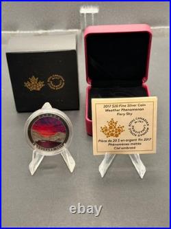 2017 Canada $20 Weather Phenomenon Fiery Sky Pure Silver Coin