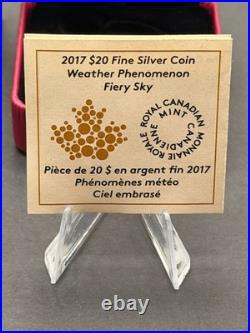 2017 Canada $20 Weather Phenomenon Fiery Sky Pure Silver Coin