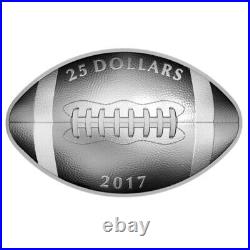 2017 Canada $25 Fine Silver Football-Shaped and Curved Coin
