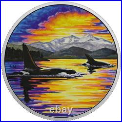 2017 Canada $30 Animals in the Moonlight Orca Pure Silver Coin