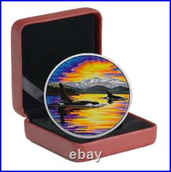 2017 Canada $30 Animals in the Moonlight Orca Pure Silver Coin