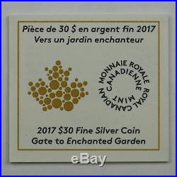 2017 Canada $30 Dollars 9999 silver coin Gate to Enchanted Garden Proof