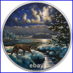 2017 Canada $30 Fine Silver Coin Animals in the Moonlight Cougar