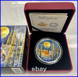 2017 Canada $30 Fine Silver Coin Animals in the Moonlight Lynx