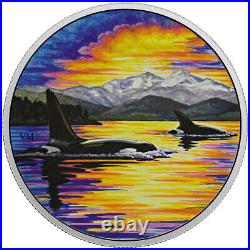 2017 Canada $30 Fine Silver Coin Animals in the Moonlight Orca