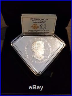 2017 Canada DC Comics Superman's Shield $100 Pure Silver Diamond-Shaped Coin