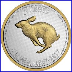 2017 Canada Five Ounce 5c Big Coin Series Rabbit Pure Silver Coin
