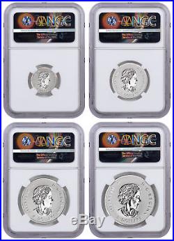2017 Canada Maple Leaf Trib Silver Rev Proof 4-Coin Set NGC PF69 ER SKU49042