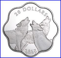 2017 Canada Master of Land Timber Wolf $20 Fine Silver Coin. 9999