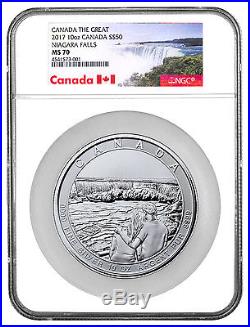 2017 Canada Niagara Falls 10 oz. Silver $50 Coin NGC MS70 SKU46749