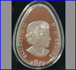 2017 Canada Traditional Ukrainian Pysanka 1OZ $20 Egg Shaped Pure Silver Coin