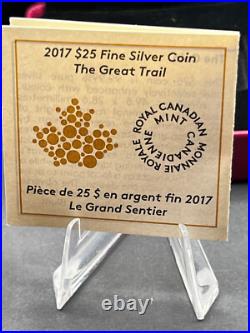2017 Canadian $25 The Great Trail 1.5 oz Fine Silver Coin